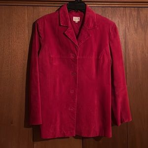 cleo Suede blazer - red